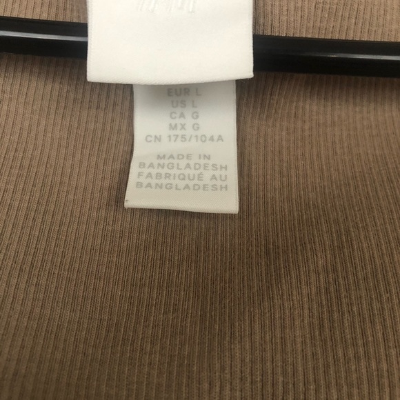 H&M button up long sleeve cropped top - Picture 3 of 3